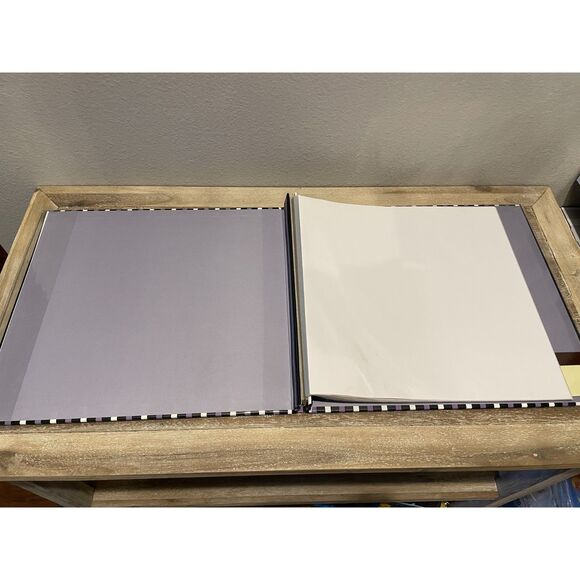 Bundle of Two Recollections Scrapbook Post Bound Refillable Albums Purple/Stripe - Picture 3 of 5